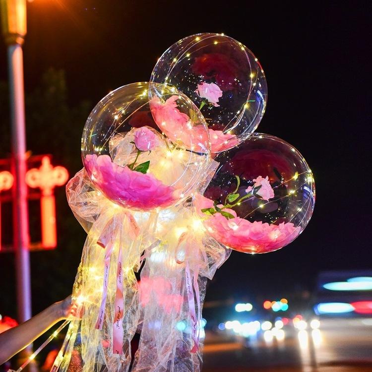 LED Lichtgevende Ballon Rozenboeket (Doe-het-zelf pakket)