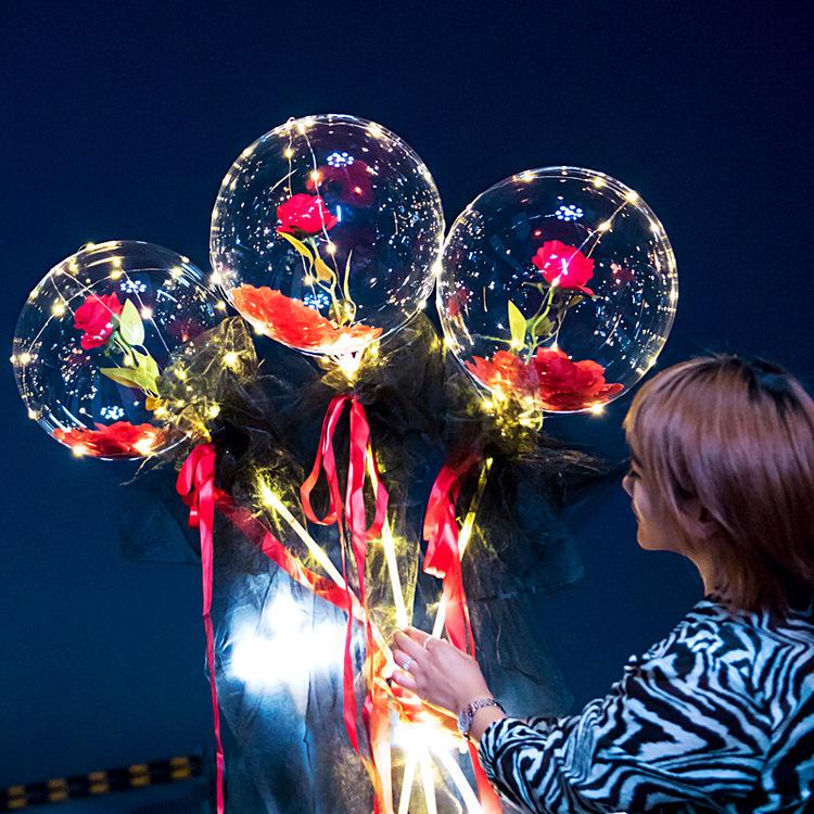 LED Lichtgevende Ballon Rozenboeket (Doe-het-zelf pakket)