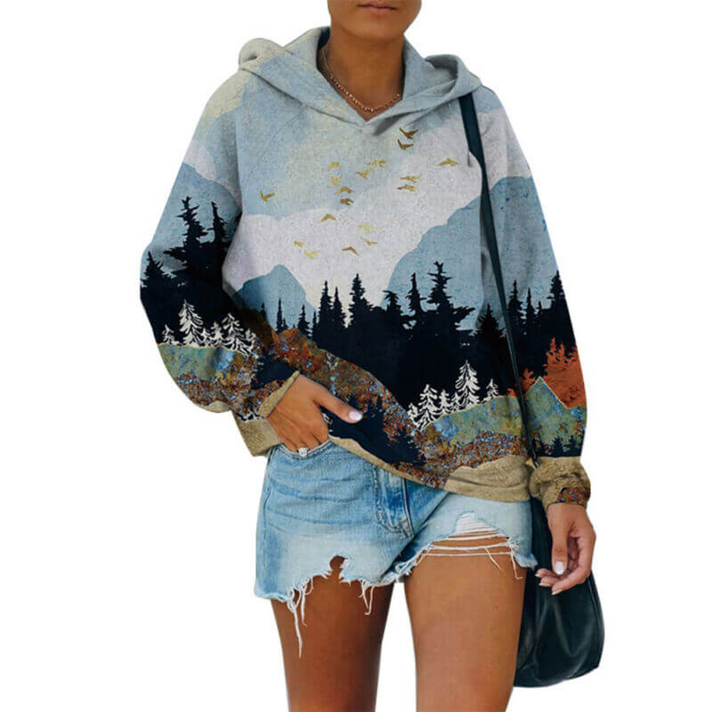 Natural Mountain Bedrukt Sweatshirt