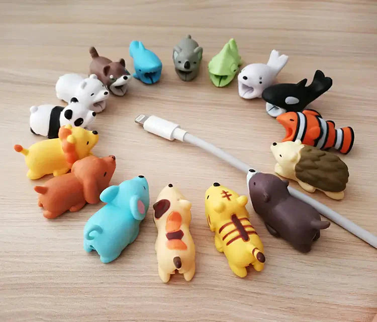 Schattige dieren bijt kabel beschermer