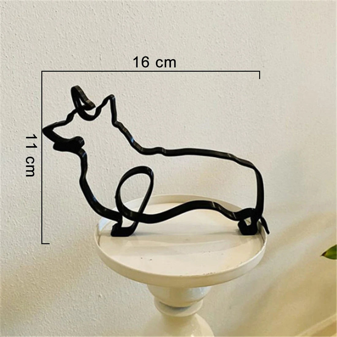 Minimalistische Hond Kunst Sculptuur