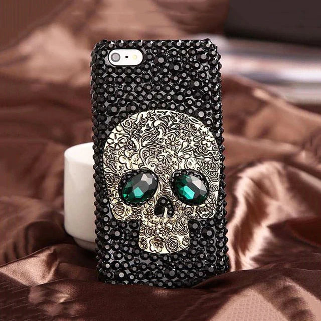 Skull Face Diamanten Etui