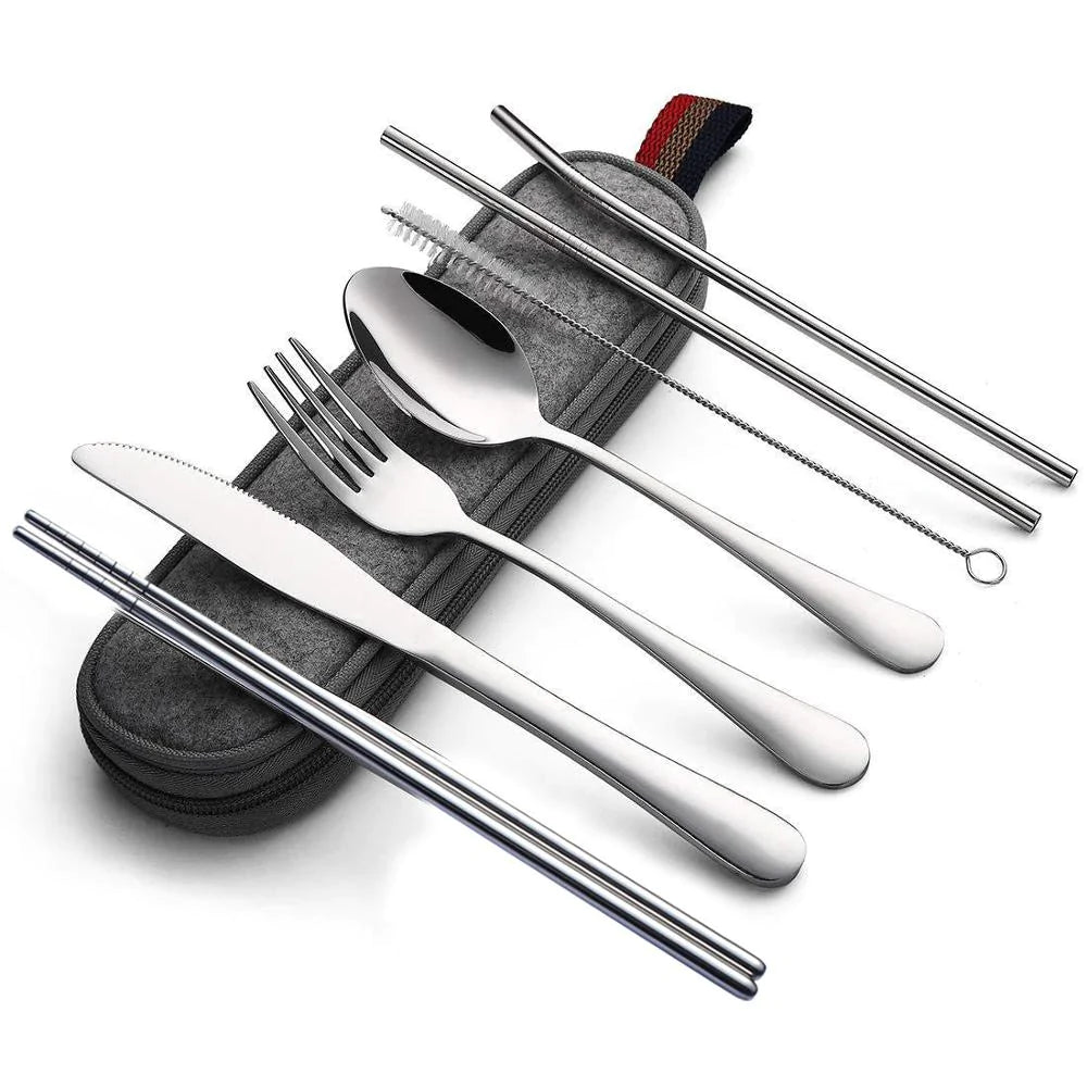 Herbruikbare Reisbestek Set