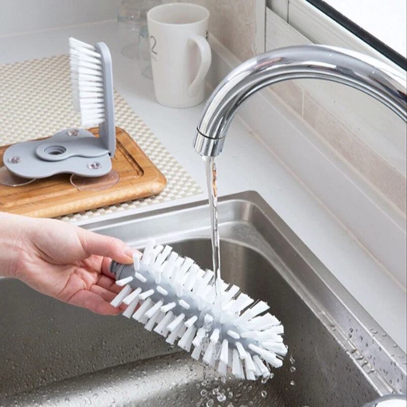 Glazenwasser Met Dubbelzijdige Borstel