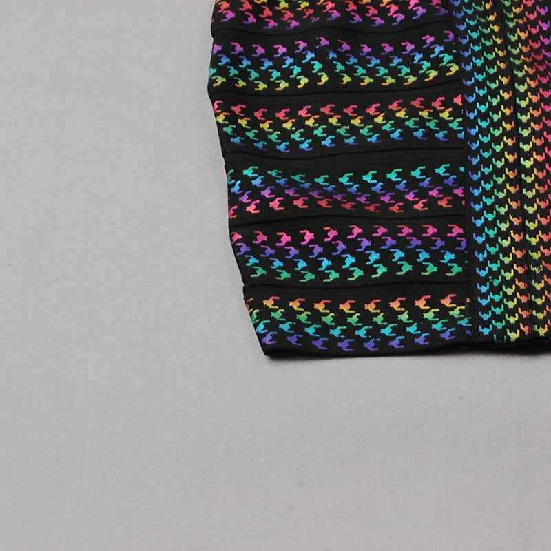 Vrouwen Multi Color Feestjurk