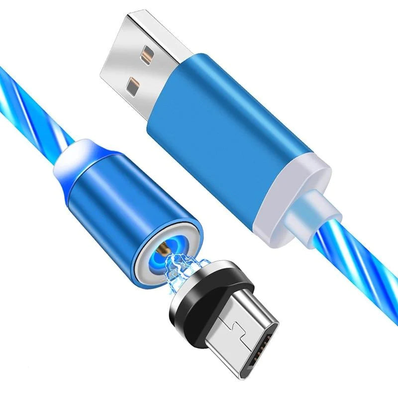 iGlow Gloeiende LED Magnetische 3 in 1 USB Oplaadkabel