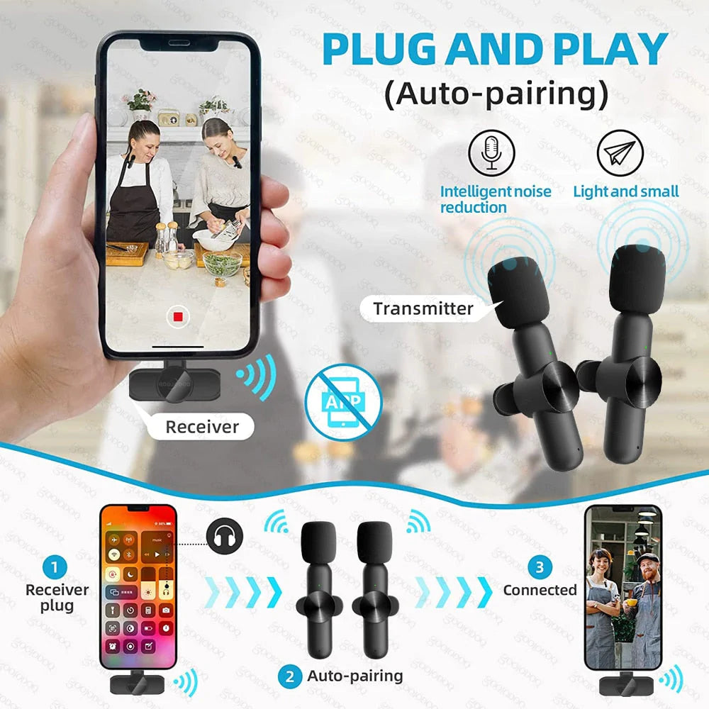 Draadloze Lavalier Mini Mic