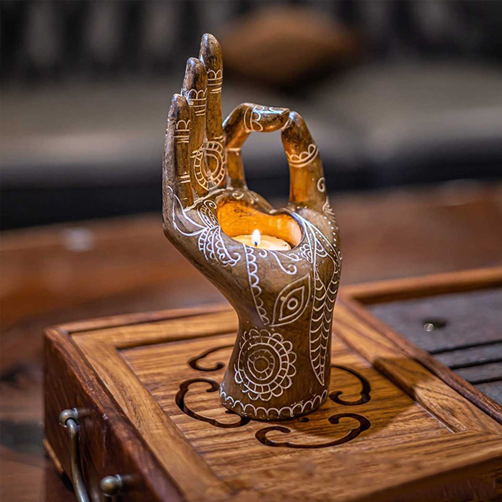 Boeddha Hand Kaarsenhouder