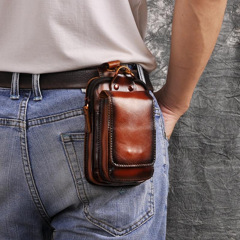 Echt Lederen Heren Waist Bag - Eenvoudig al je spullen op zak