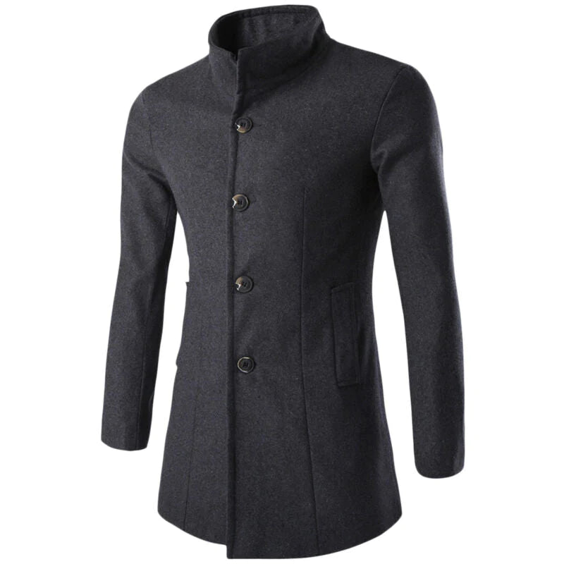 Heren Trench Coat met opstaande kraag