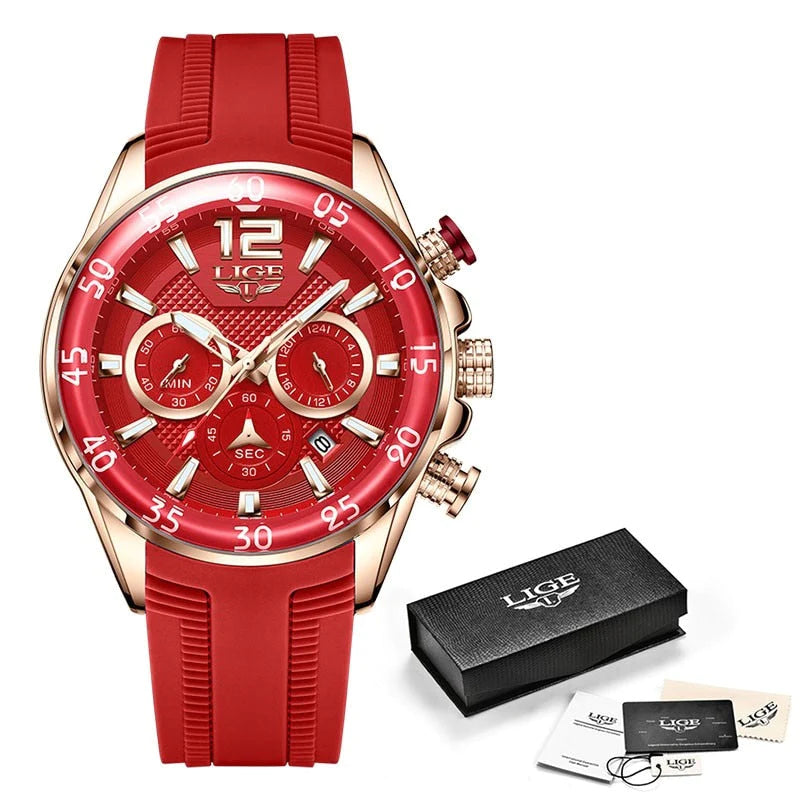 LIGE Luxe Chronograaf Sporthorloge