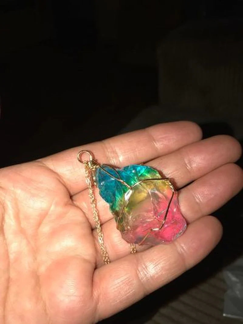 Regenboog Kwarts Collier