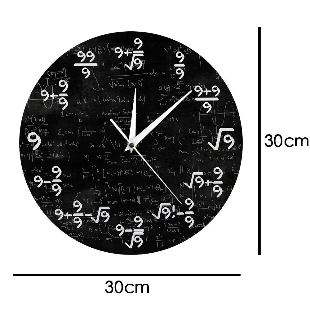 De 9S Wiskunde Wandklok