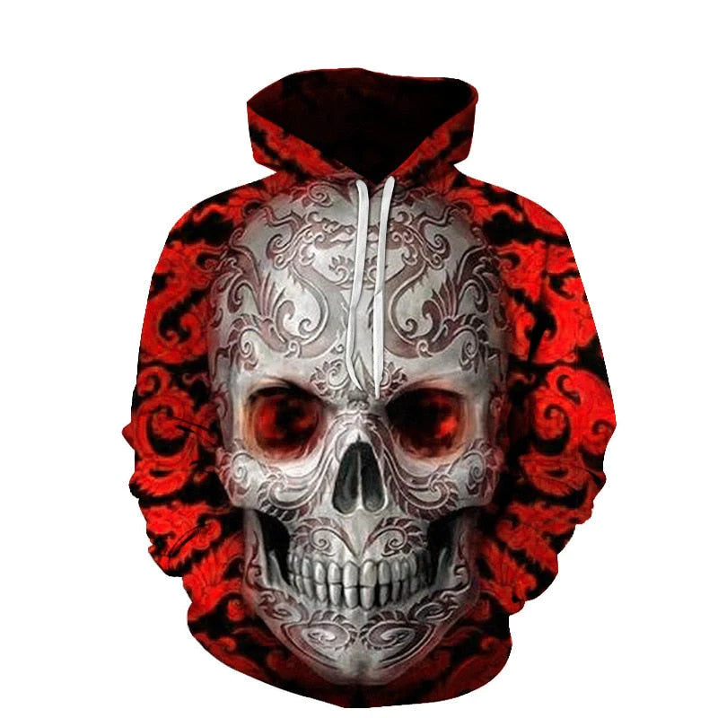 Rode Hoodie Met Schedel