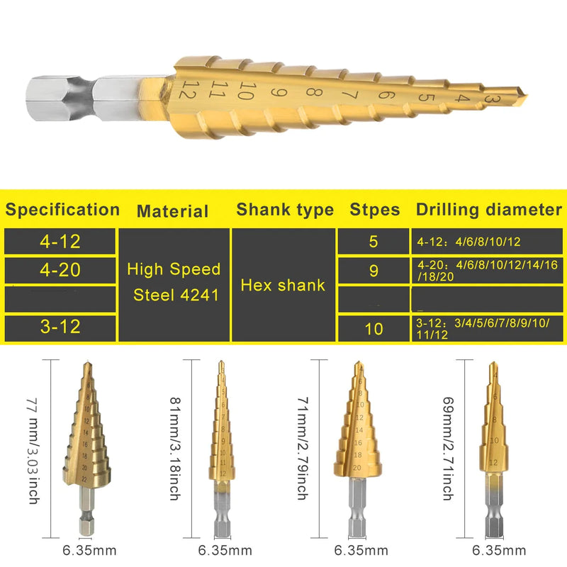 Titanium Coated Drill Bit Set
