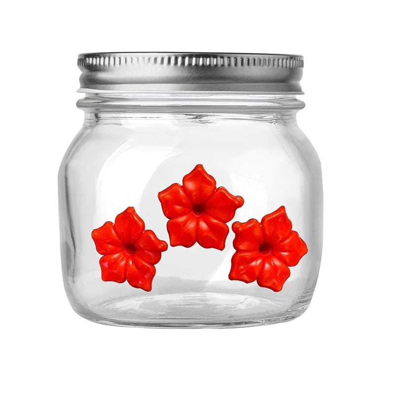 Kolibrie voederpot met poortbloem