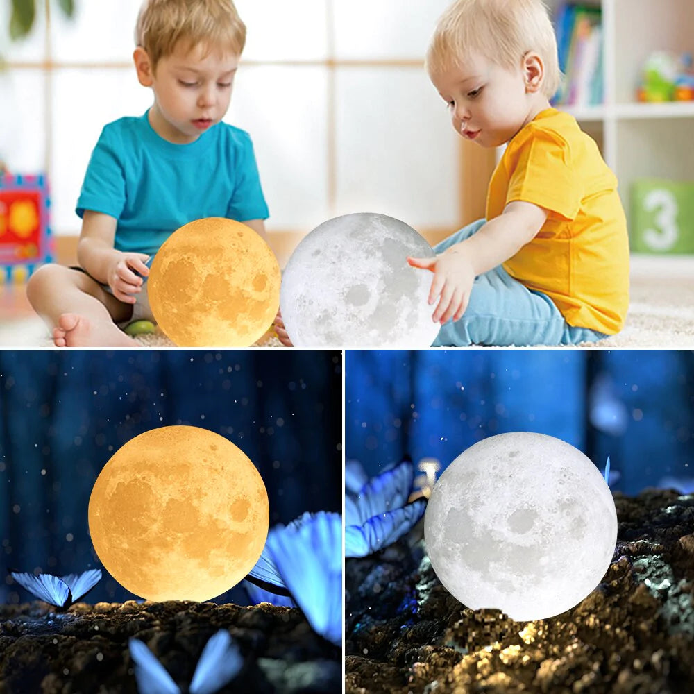3D maanlamp met tekst