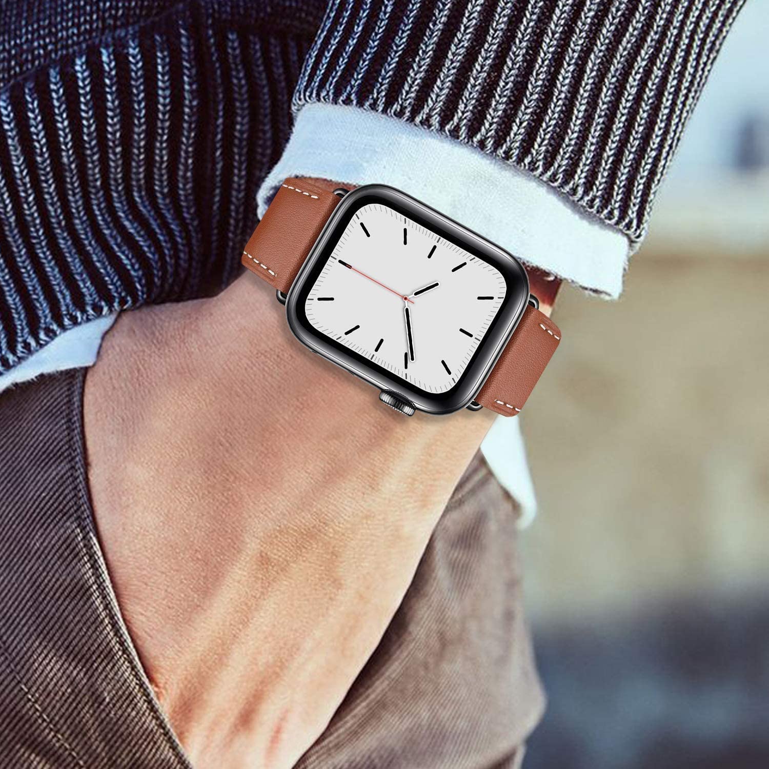 Apple Watch-riem van synthetisch leer