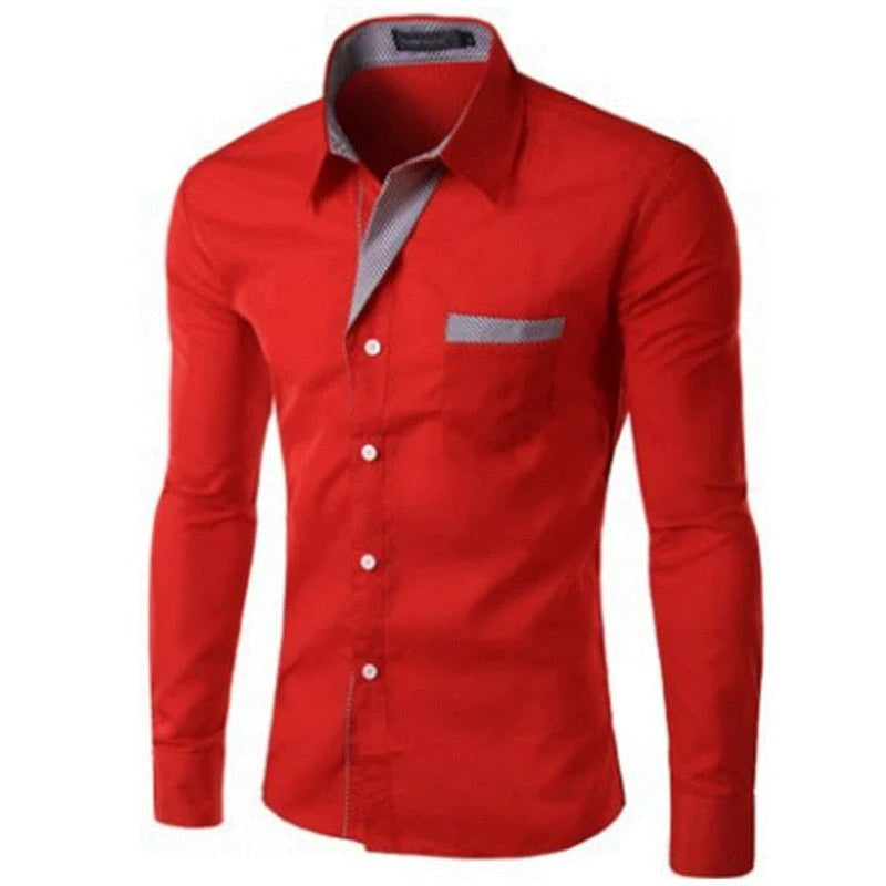 Heren Slim Fit Lange Mouwen