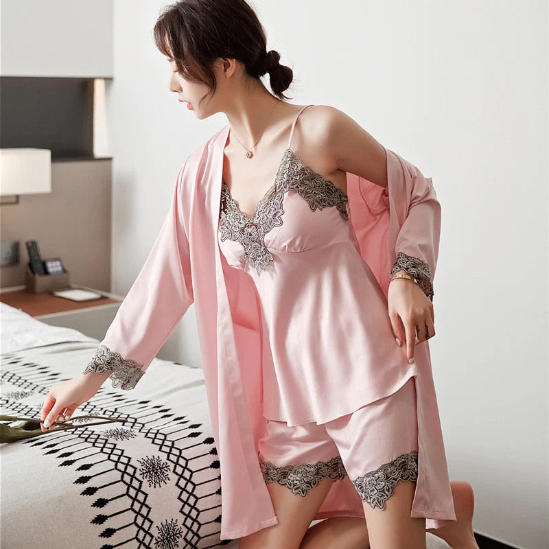 Zachte Zijden Pyjama Set