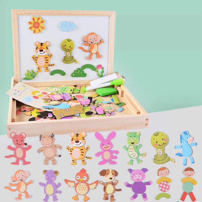 Magnetisch teken- en puzzelbord