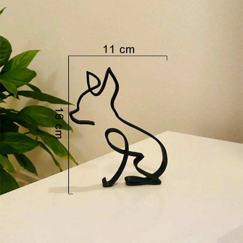 Minimalistische Hond Kunst Sculptuur
