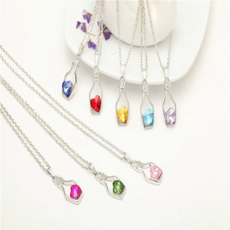 Drift Bottle Kristal Hart Ketting