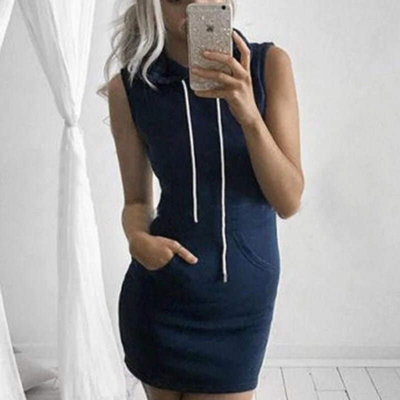 Casual Mouwloze Mini-jurk
