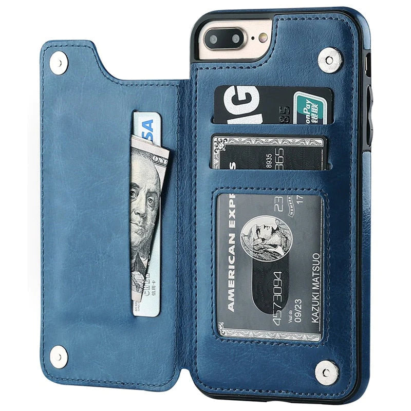 iPhone Leren Portemonnee Hoesje