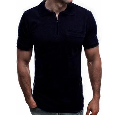 Short Sleeve Rits Polo Shirt