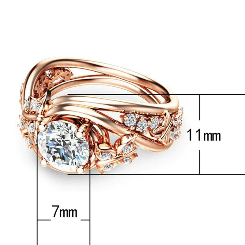 Holle Bergkristallen Vlinder Bloem Ring