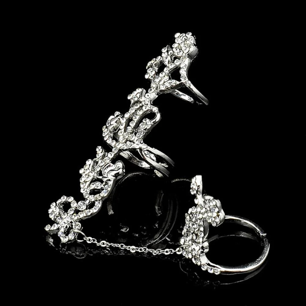 Meerdere Vinger Stack Knokkel Band Crystal Ring