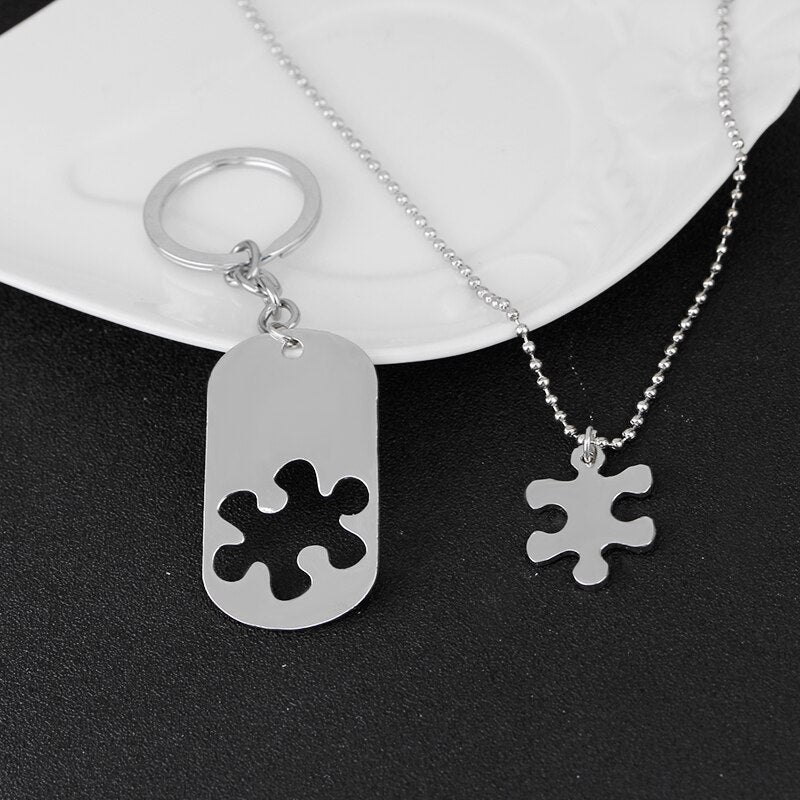 The Love Between Us Will Be Forever and Ever Puzzel Halsketting