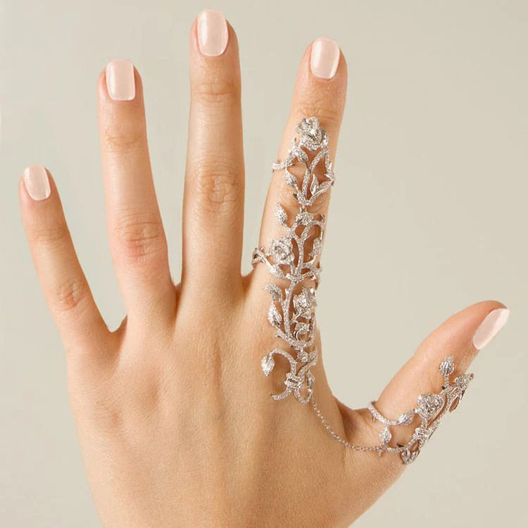 Meerdere Vinger Stack Knokkel Band Crystal Ring