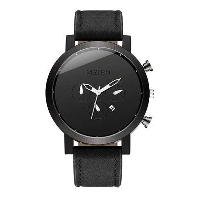 Lederen Sport Chrono Horloge