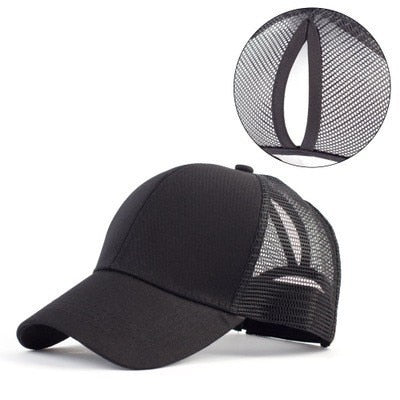 Rommelige Bun Baseball Cap