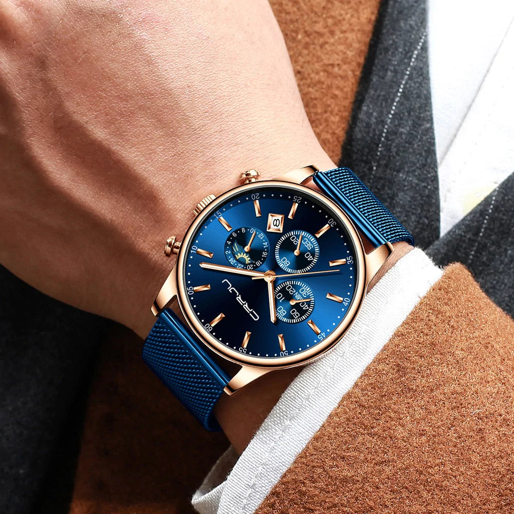 Chronograaf Mesh Belt Herenhorloge