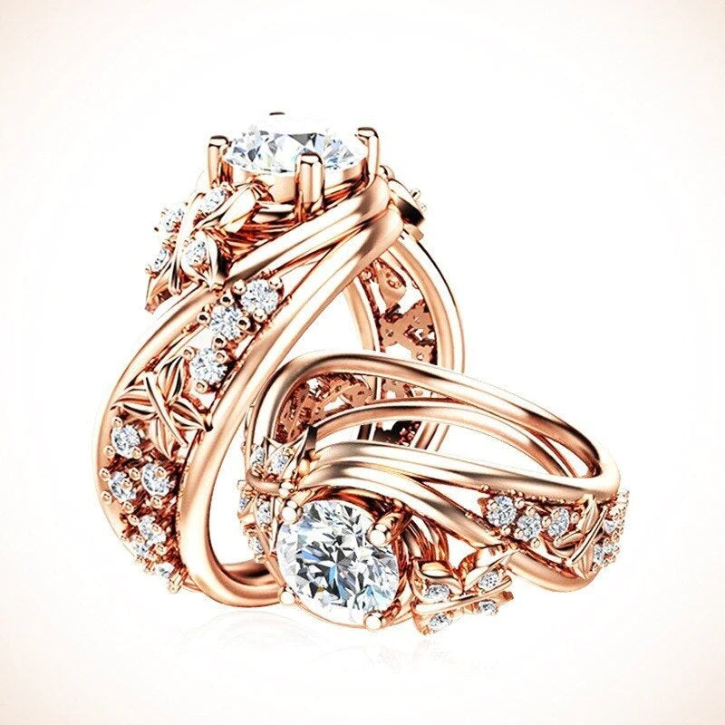 Holle Bergkristallen Vlinder Bloem Ring