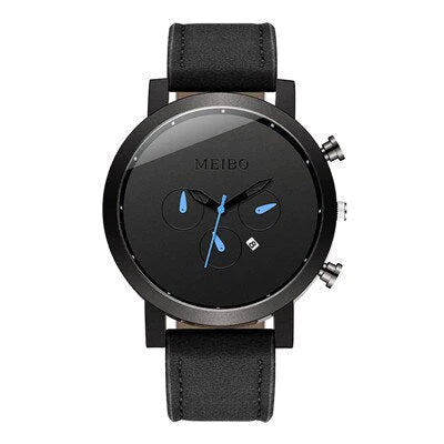 Lederen Sport Chrono Horloge