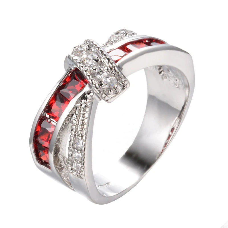 Criss Cross Kristal Ring
