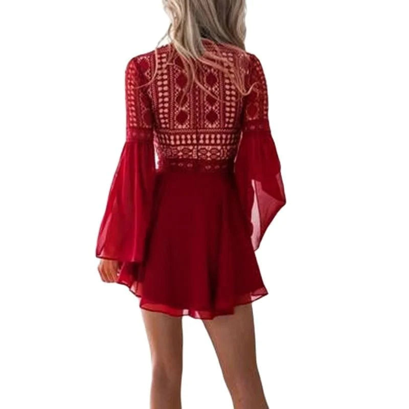 Boho Chic Kanten Jurk