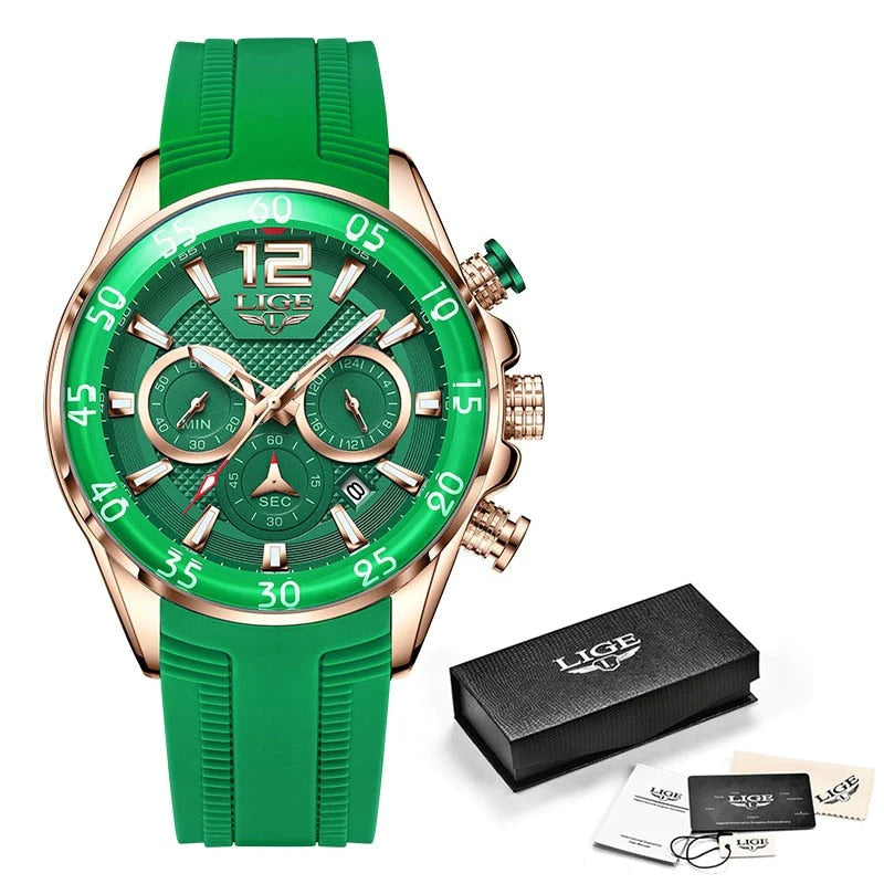 LIGE Luxe Chronograaf Sporthorloge