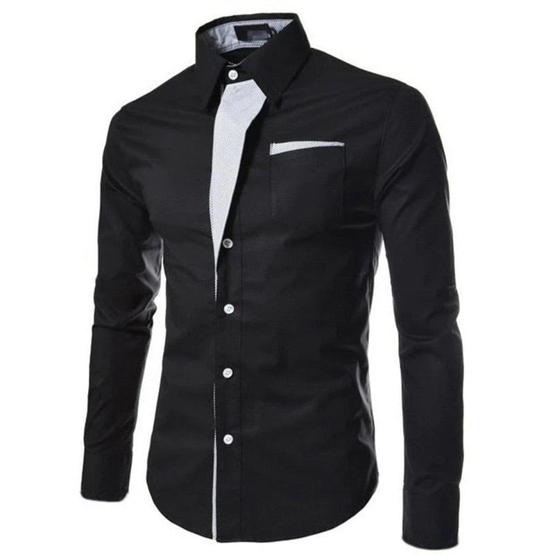 Heren Slim Fit Lange Mouwen