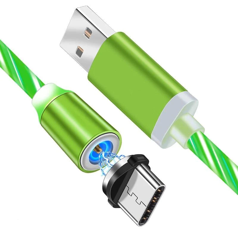 iGlow Gloeiende LED Magnetische 3 in 1 USB Oplaadkabel