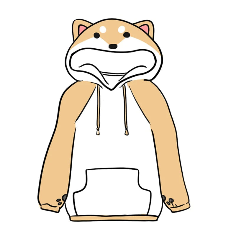 Shiba Inu Dog Cartoon Hoodie
