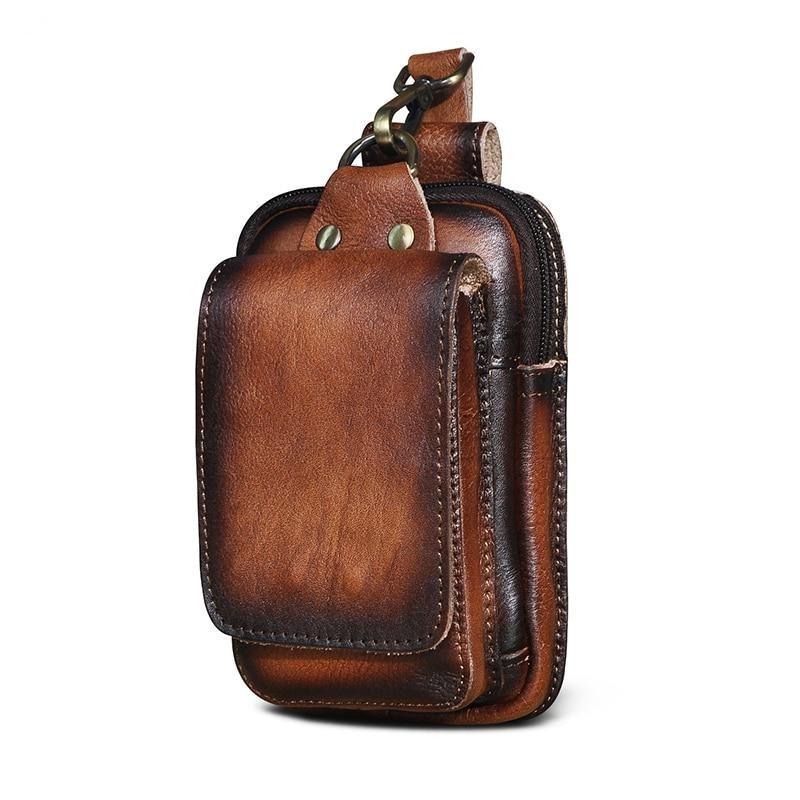 Echt Lederen Heren Waist Bag - Eenvoudig al je spullen op zak