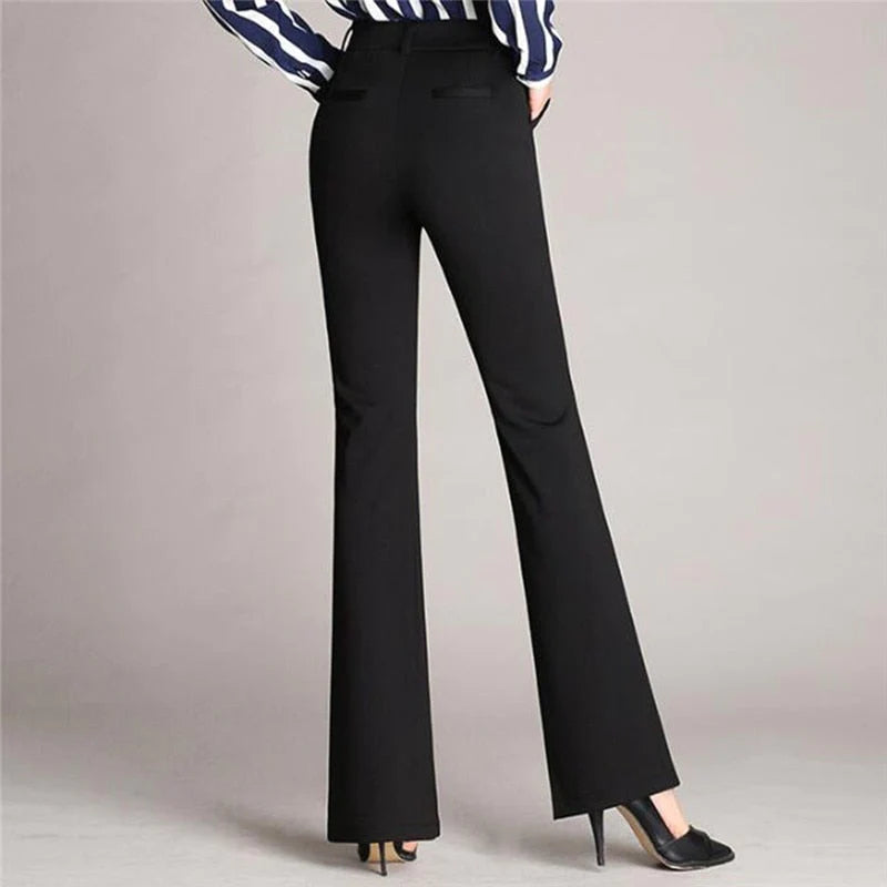 Slanke Uitlopende High Waist Broek - Laat je figuur stralen