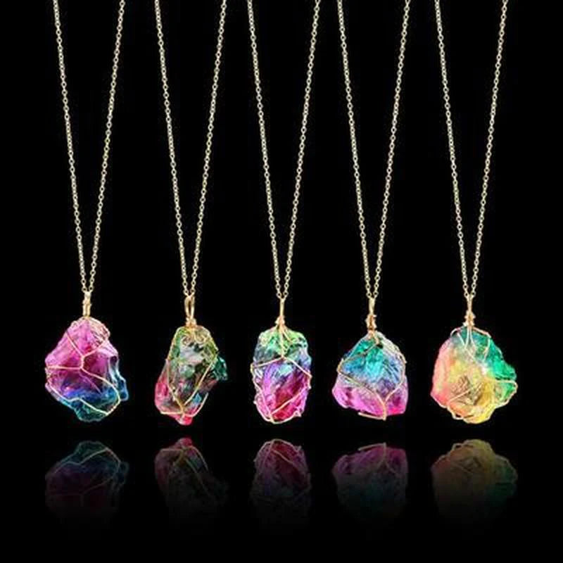 Regenboog Kwarts Collier