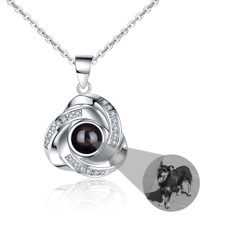 Gepersonaliseerde Rose Foto Projectie Ketting