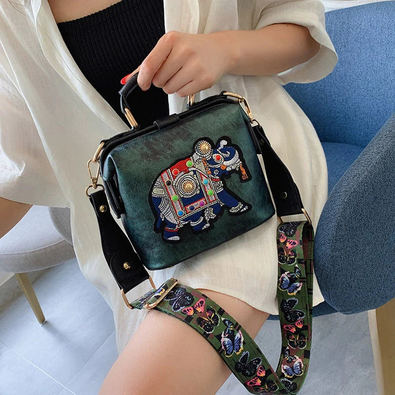 Mandala Geborduurde Tas